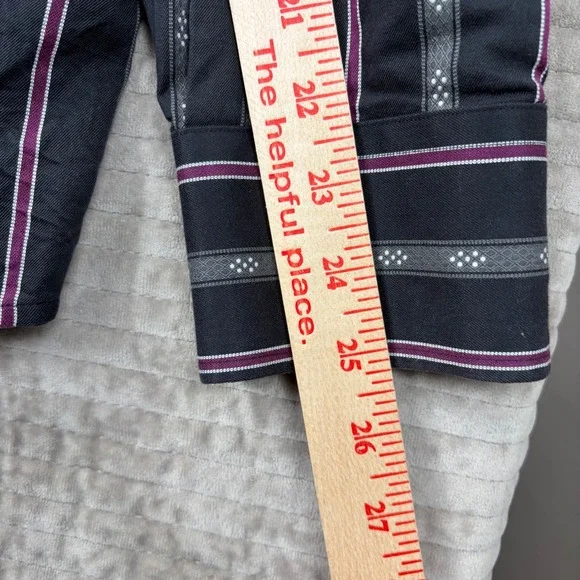Robert Graham Mens‎ XXL Button Down Shirt Black Pink Gray Striped Long Sleeve - Picture 8 of 10